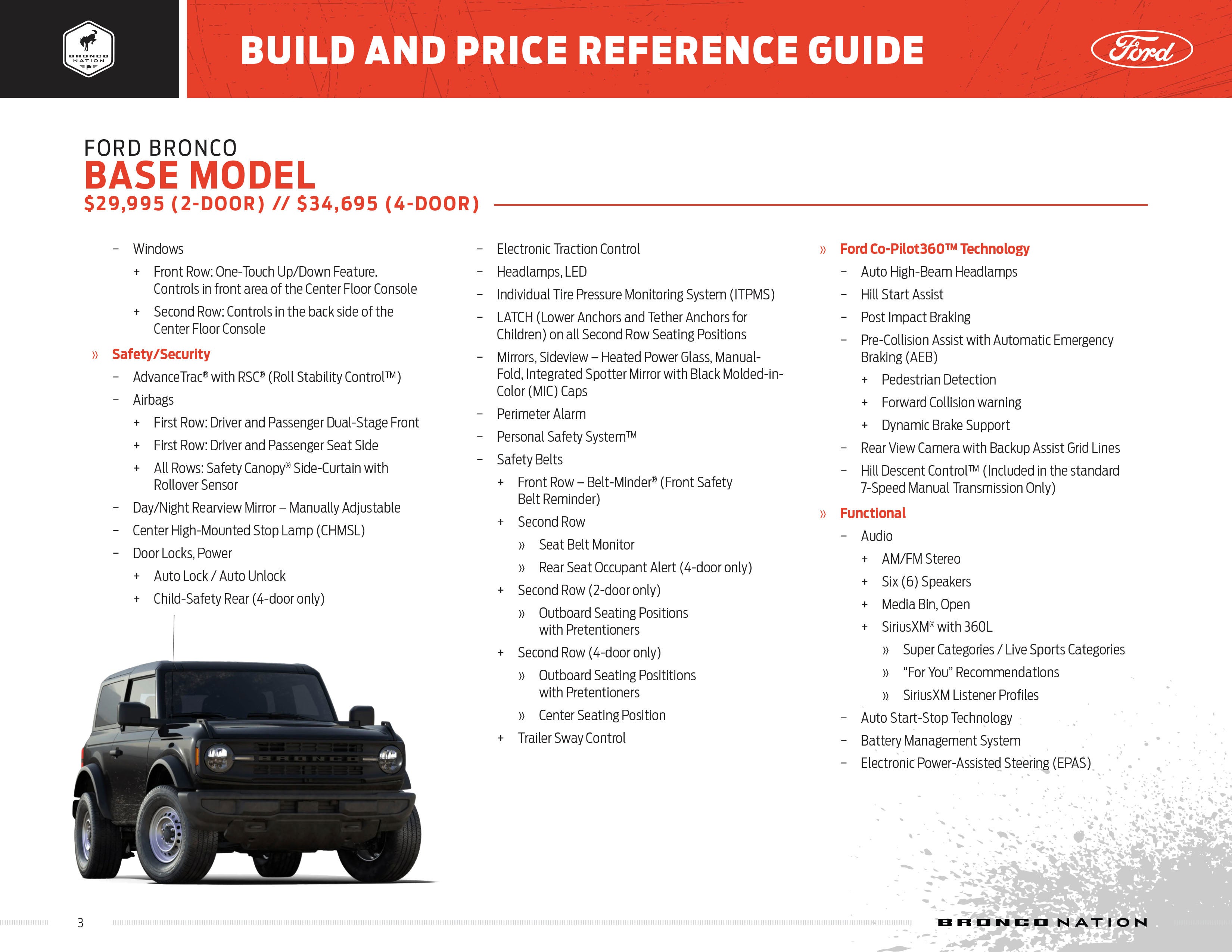 Bronco Build and Price Guide Page 3