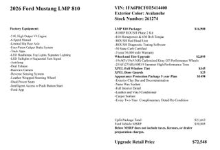 2026 Ford Mustang LMP 810