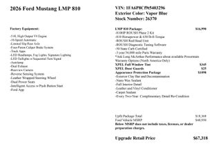 2026 Ford Mustang LMP 810