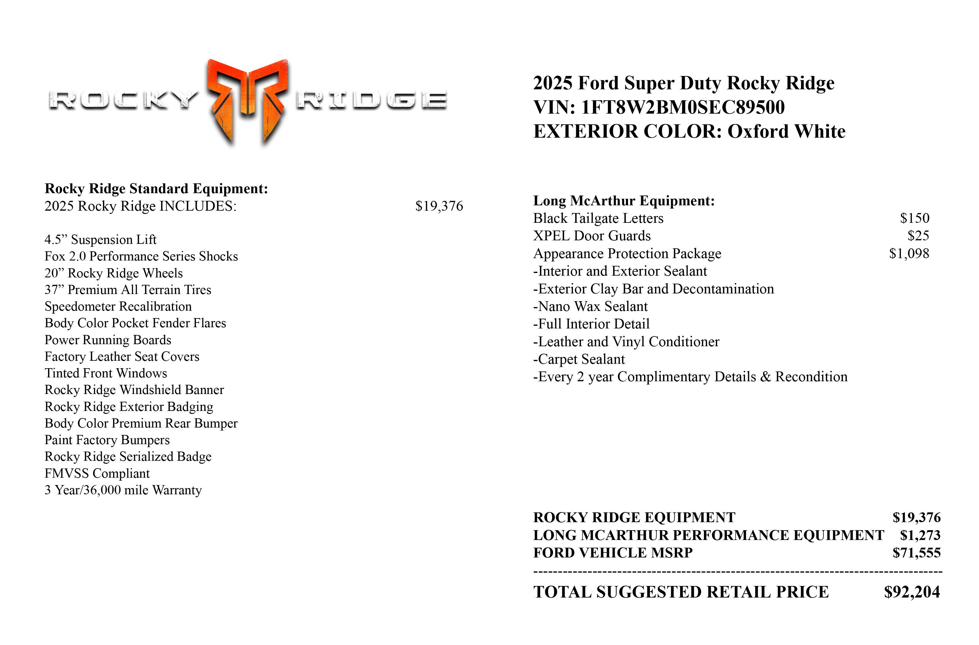 2025 Ford Super Duty F-250 SRW Rocky Ridge