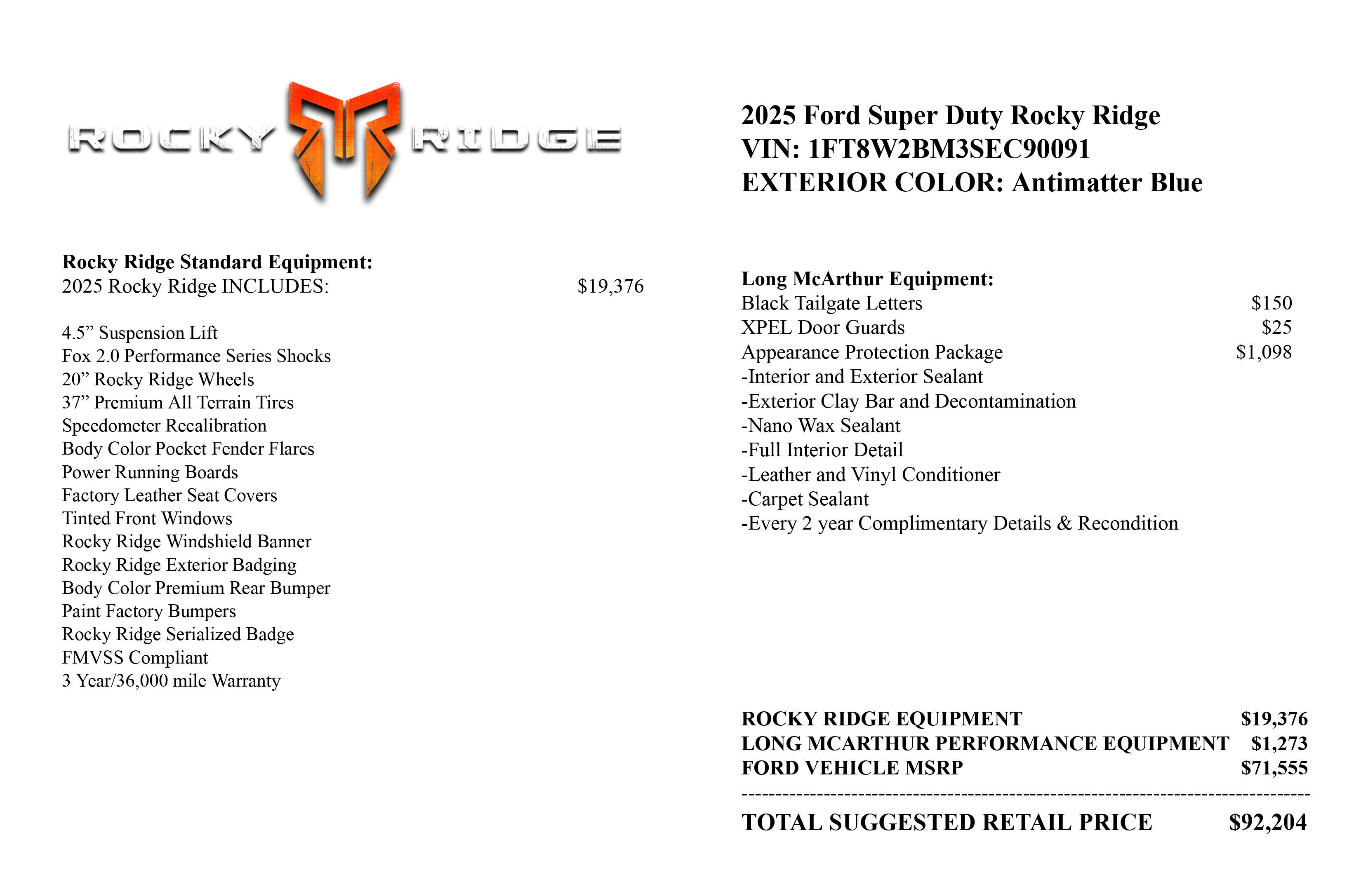 2025 Ford Super Duty F-250 SRW Rocky Ridge