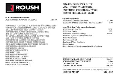 2026 Ford Super Duty F-250 SRW ROUSH SD