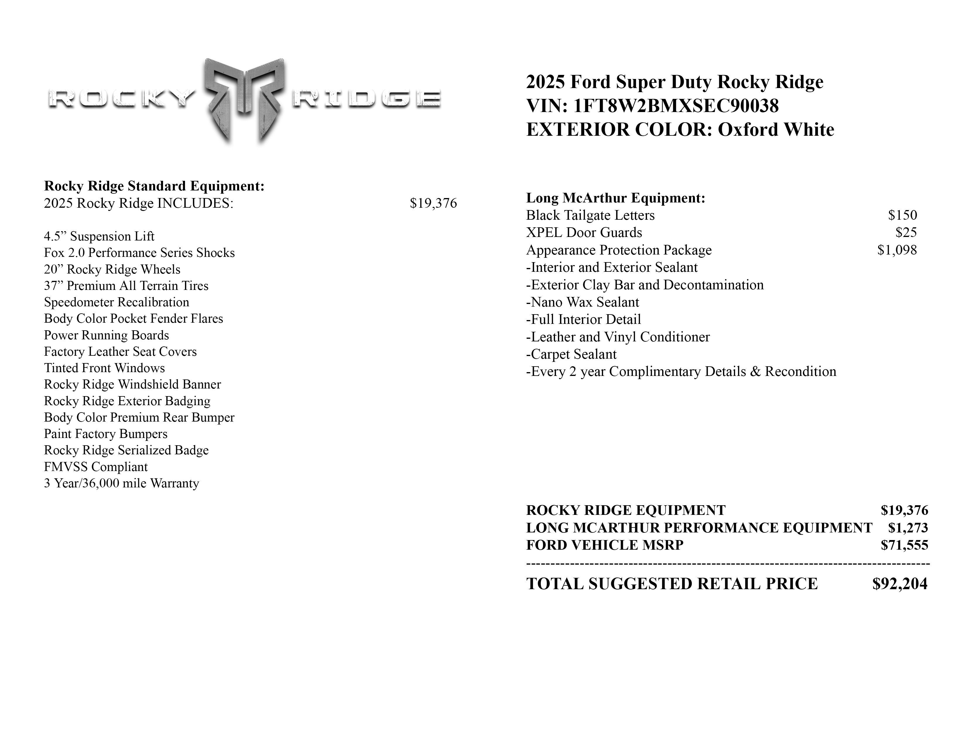 2025 Ford Super Duty F-250 SRW Rocky Ridge