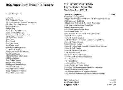 2026 Ford Super Duty F-250 SRW Tremor R
