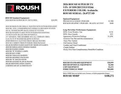 2026 Ford Super Duty F-250 SRW Roush XLT