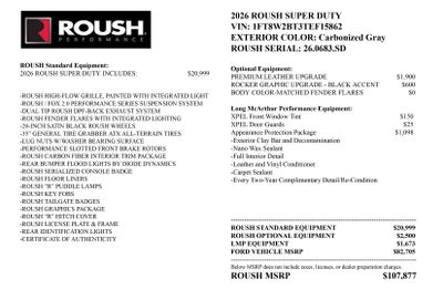 2026 Ford Super Duty F-250 SRW ROUSH XLT