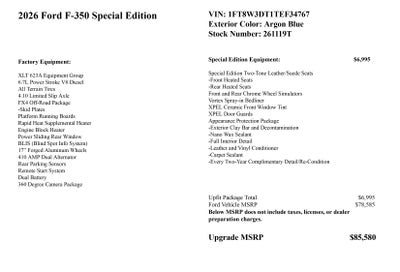 2026 Ford Super Duty F-350 DRW XLT Special Edition