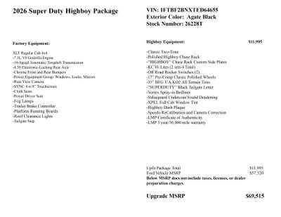 2026 Ford Super Duty F-250 SRW Highboy