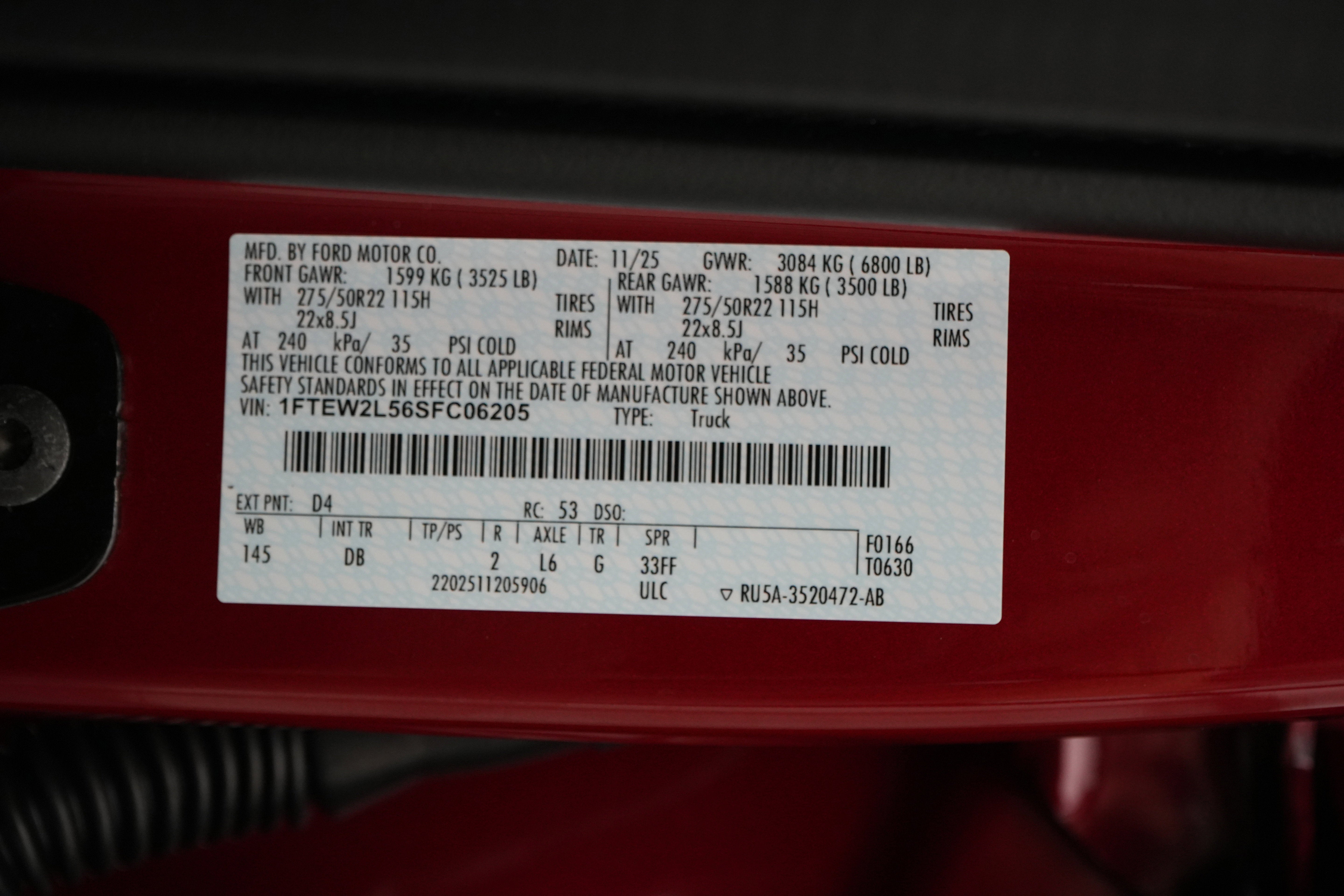 2025 Ford F-150 Lobo w/LMP SC