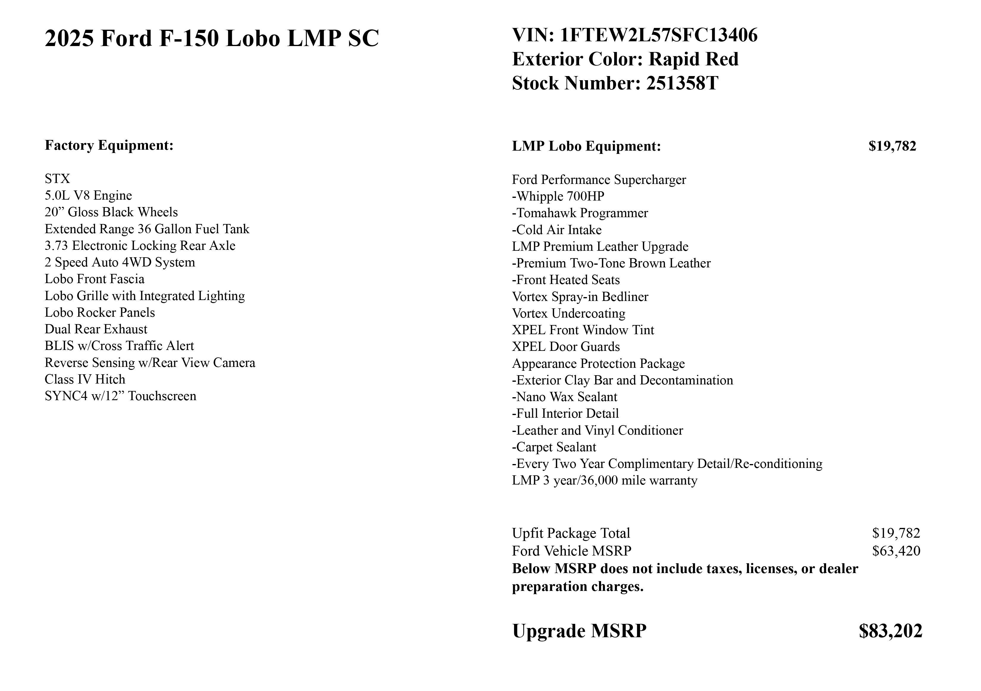 2025 Ford F-150 Lobo SC