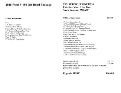 2025 Ford F-150 LMP Off Road