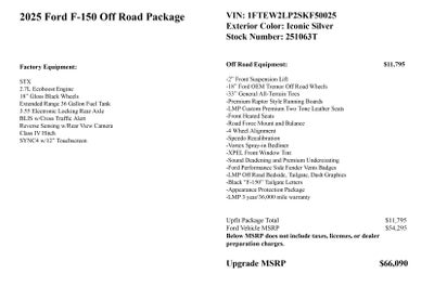 2025 Ford F-150 LMP Off Road