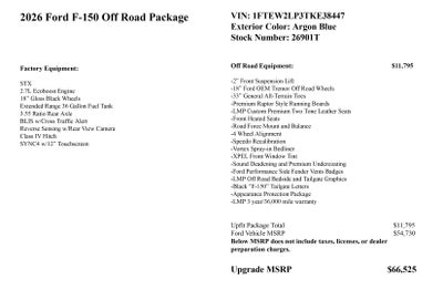 2026 Ford F-150 LMP 4x4 Off Road Package