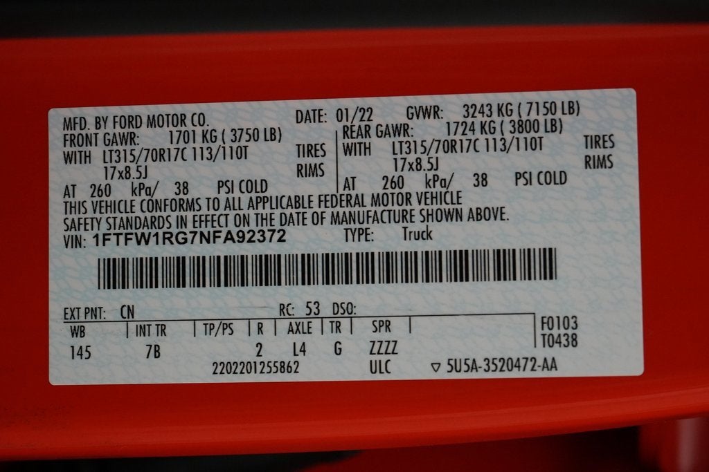 2022 Ford F-150 Raptor