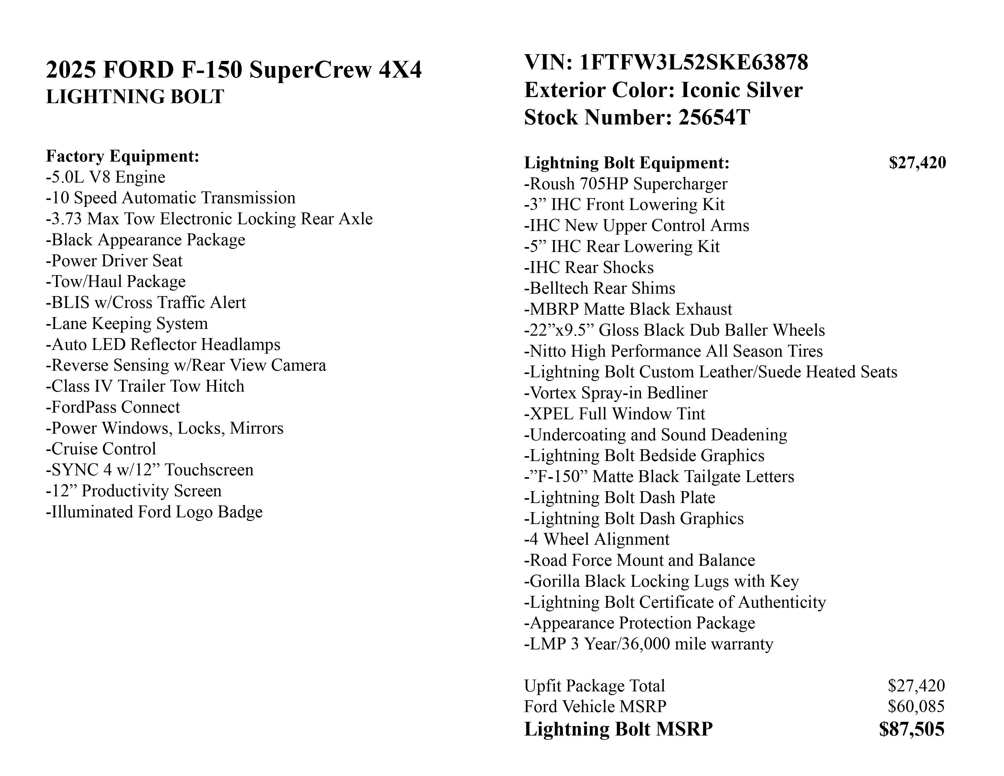 2025 Ford F-150 Lightning Bolt Supercharged