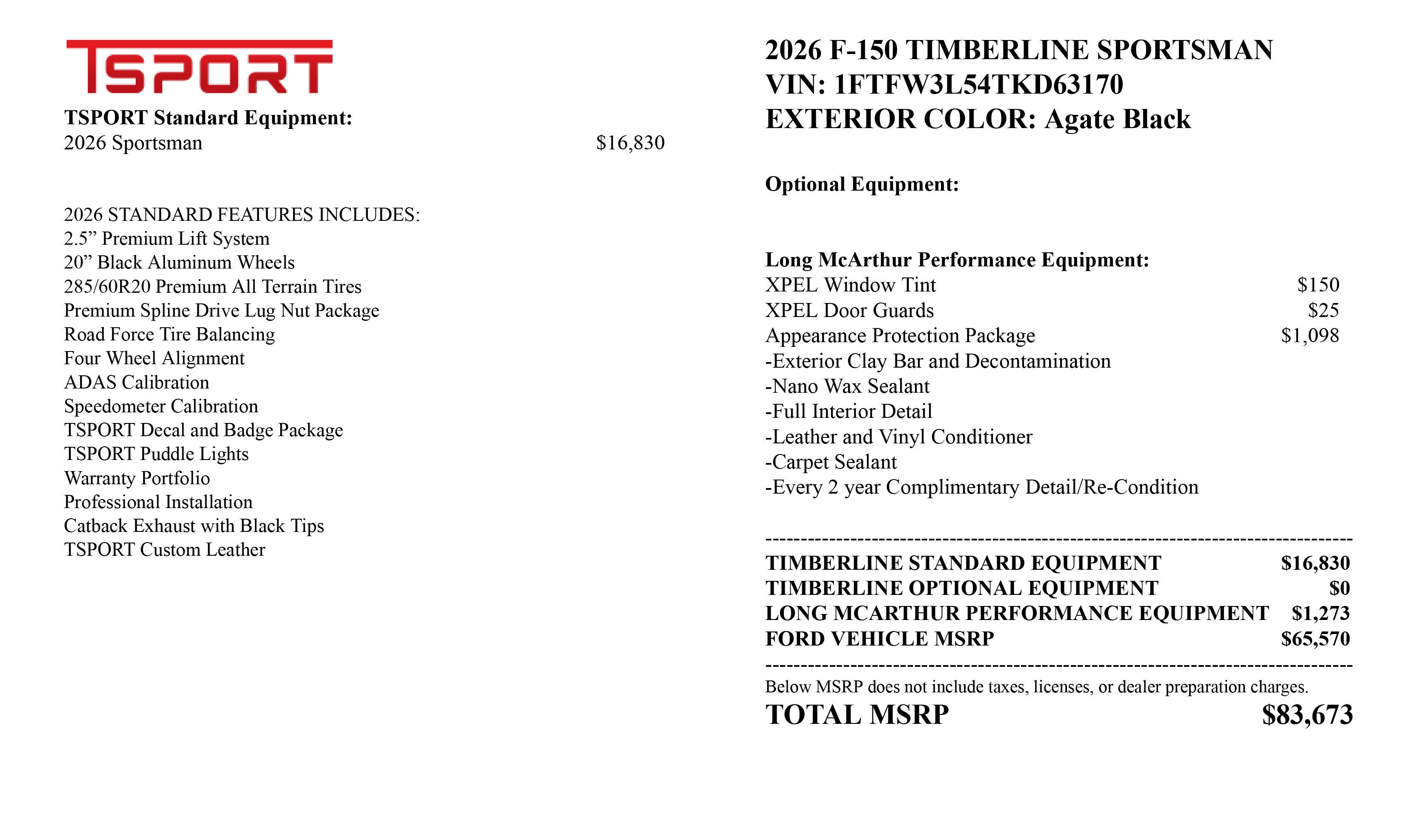 2026 Ford F-150 Timberline Sportsman