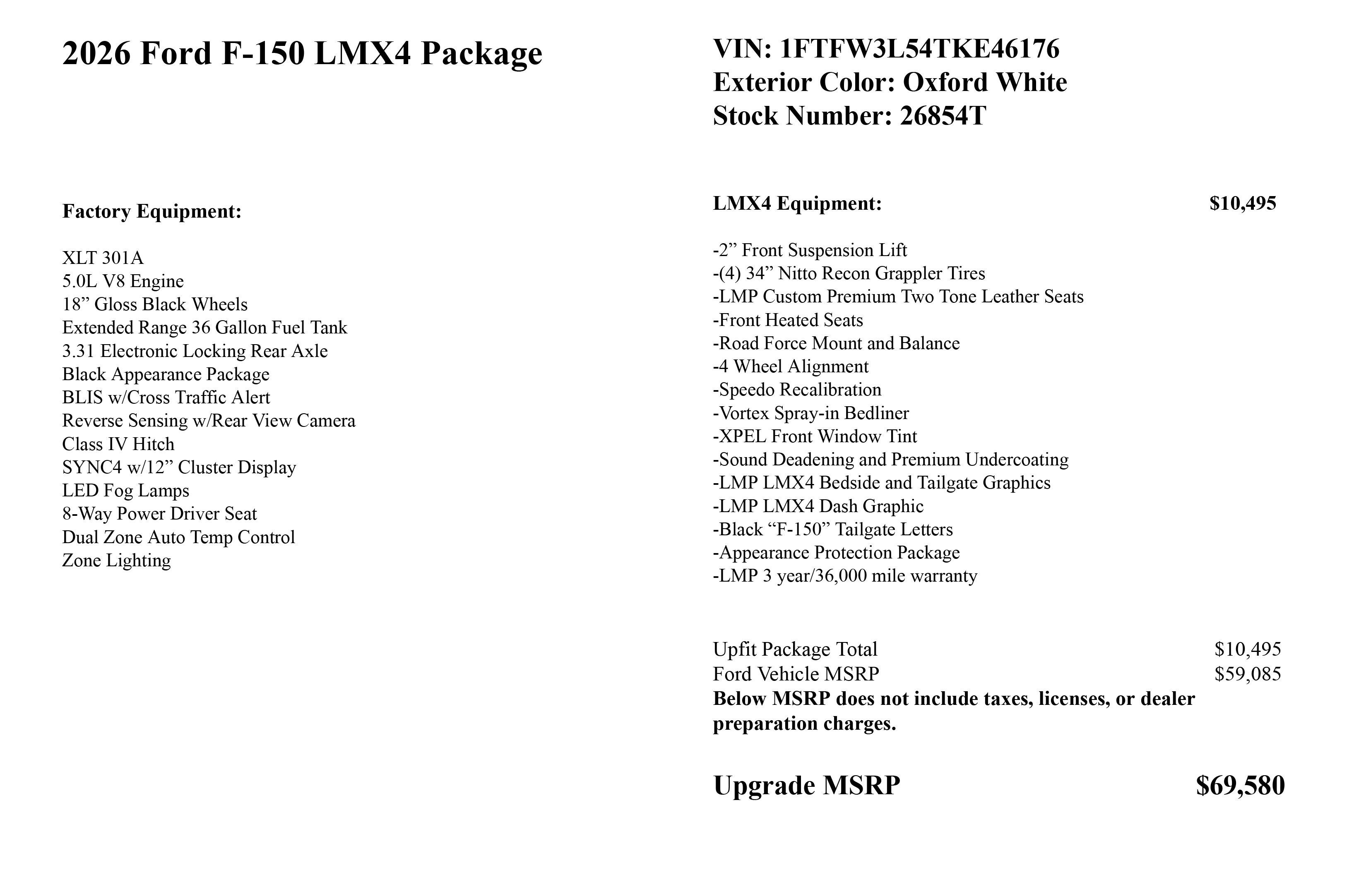2026 Ford F-150 LMX4