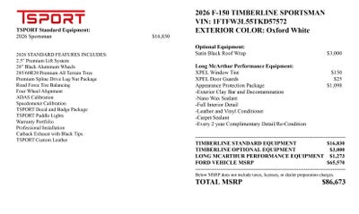 2026 Ford F-150 Timberline Sportsman