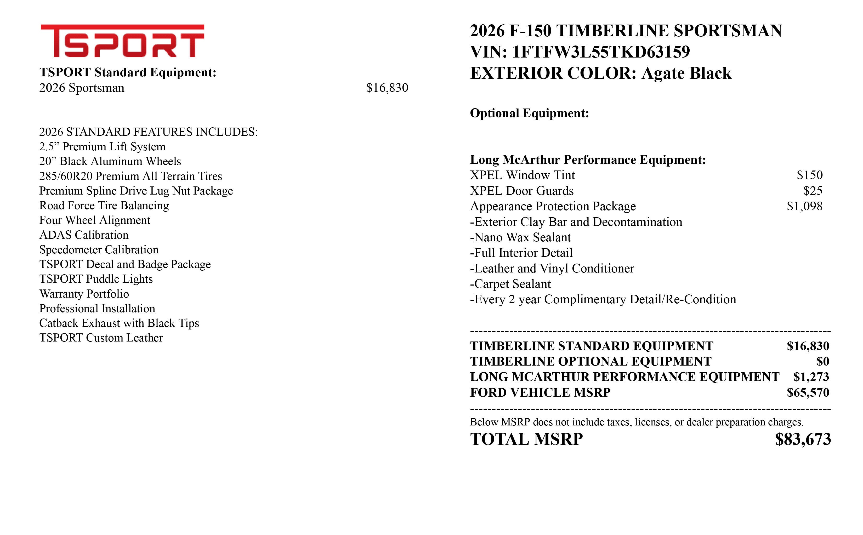 2026 Ford F-150 Timberline Sportsman