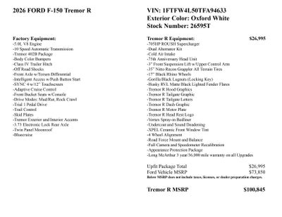 2026 Ford F-150 Tremor R