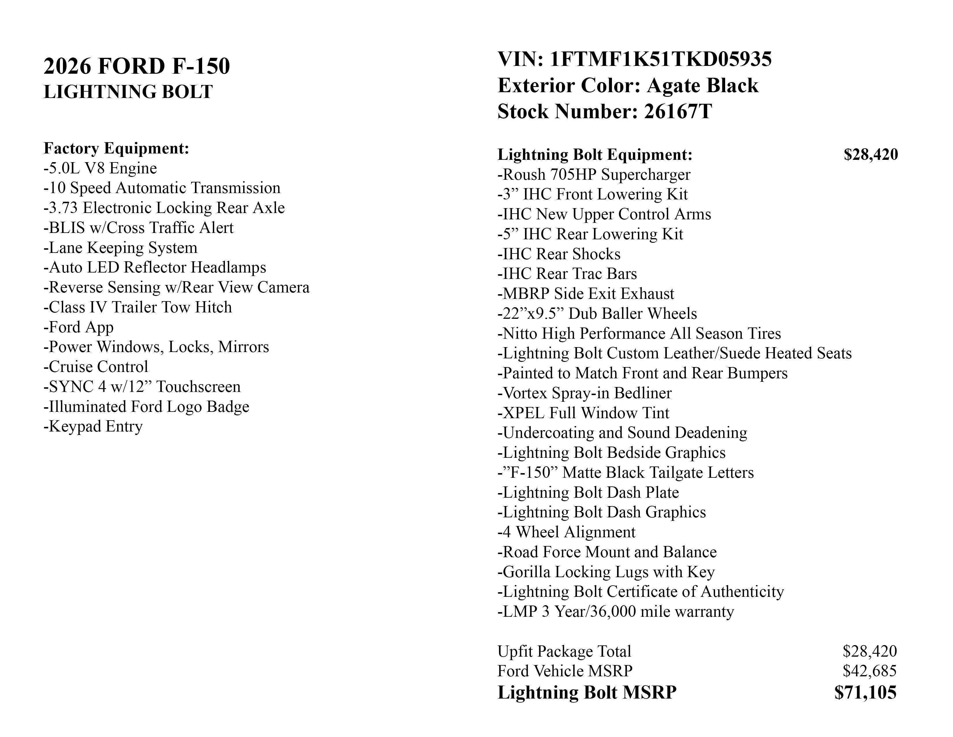 2026 Ford F-150 Lightning Bolt Supercharged