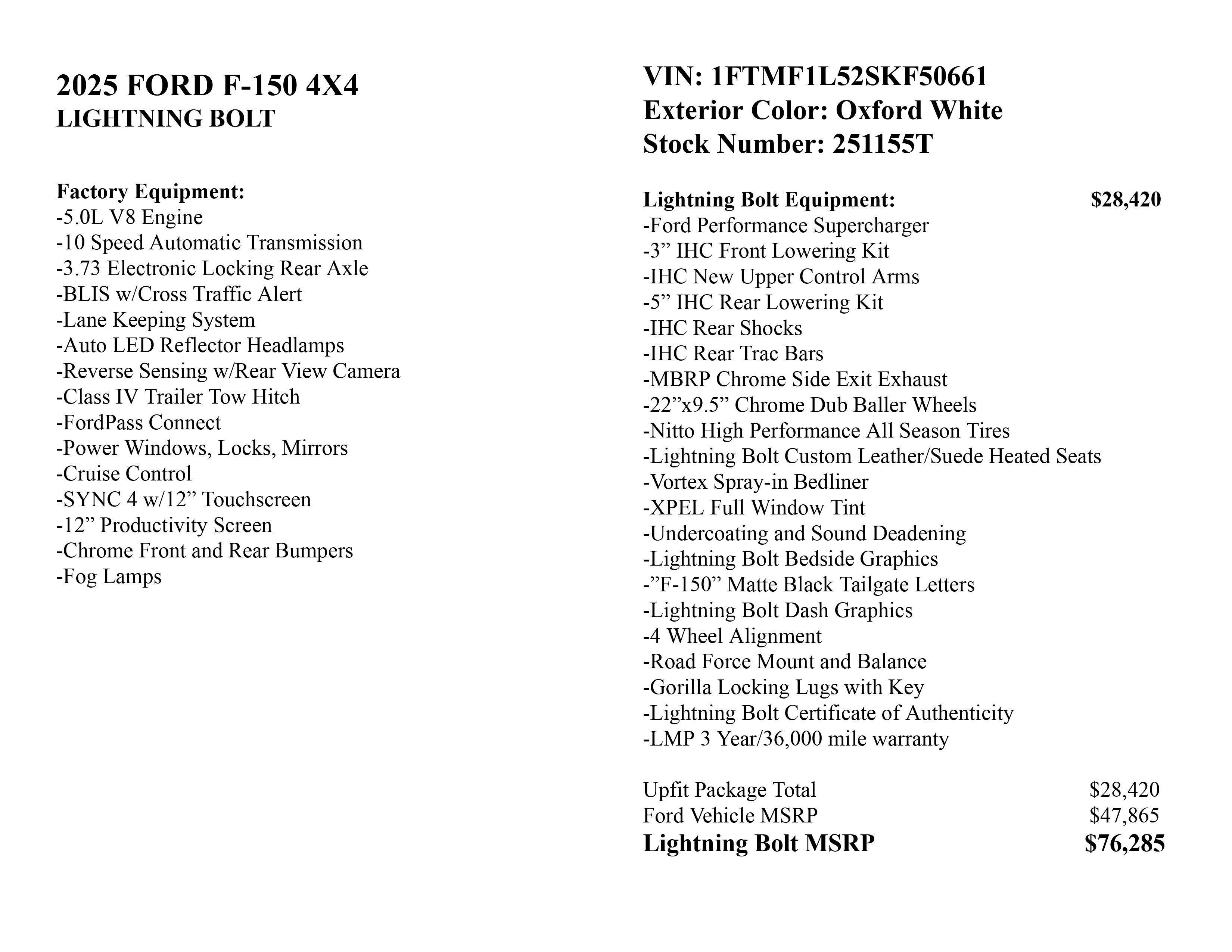 2025 Ford F-150 Lightning Bolt Supercharged