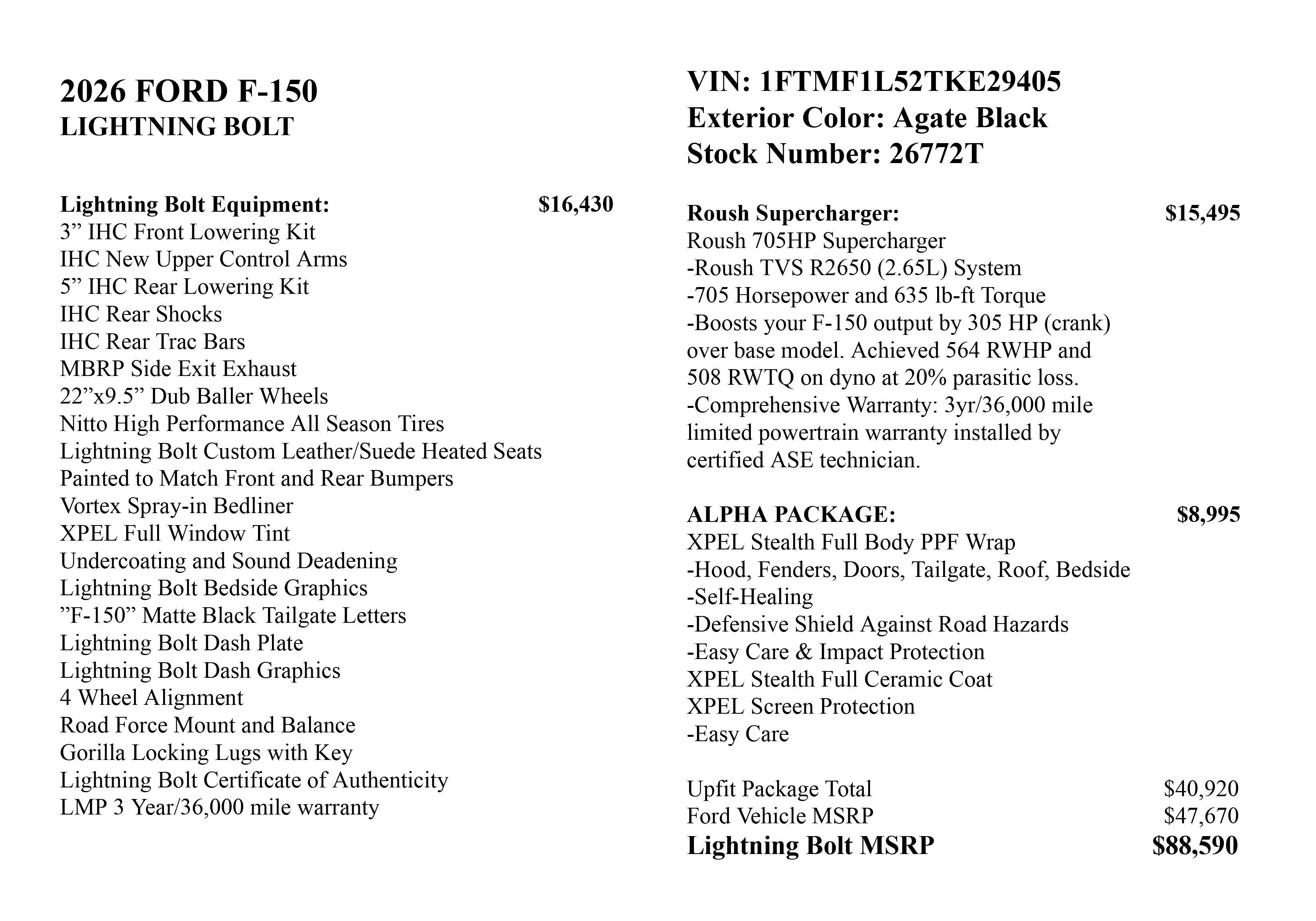 2026 Ford F-150 Lightning Bolt SC Alpha
