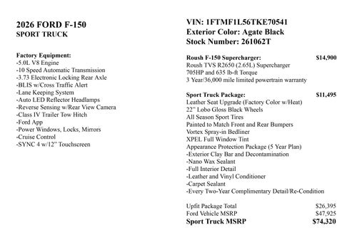 2026 Ford F-150 Sport Truck