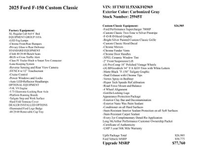 2025 Ford F-150 Custom Classic