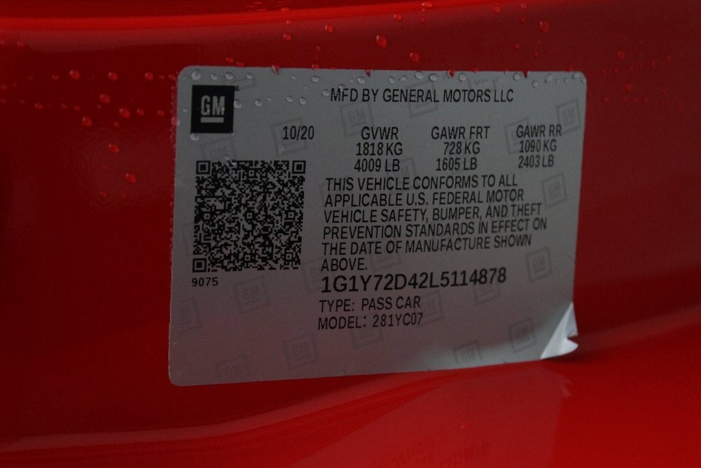 2020 Chevrolet Corvette Stingray 2LT