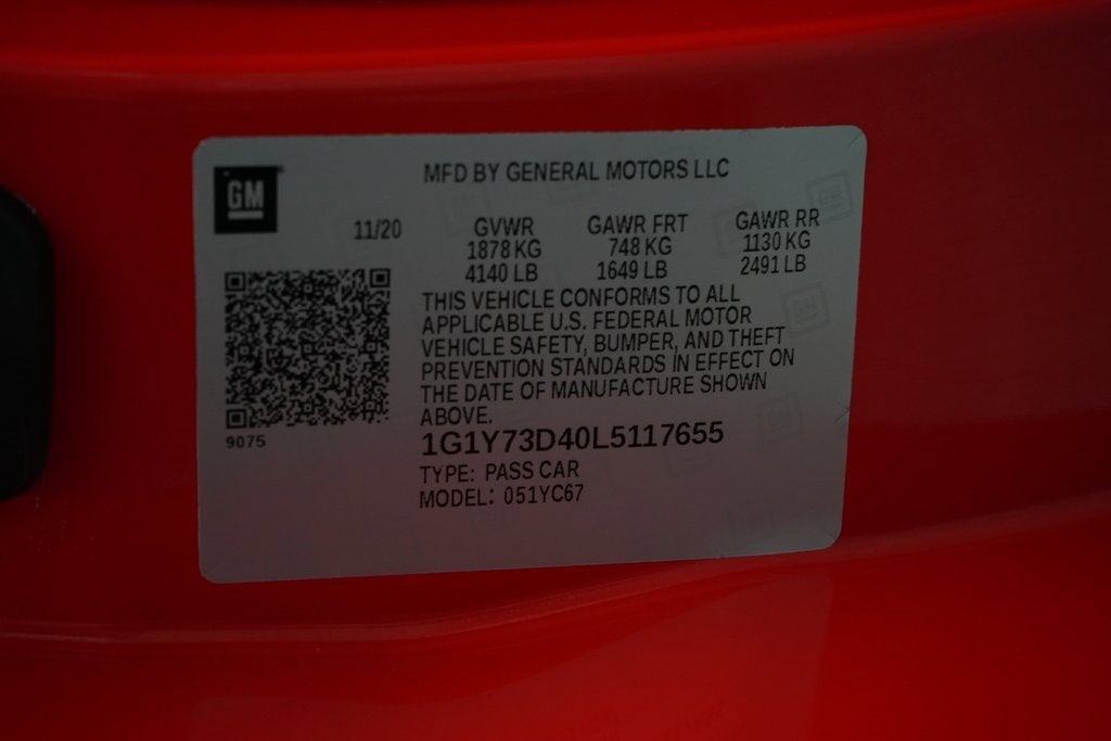 2020 Chevrolet Corvette Stingray 2LT