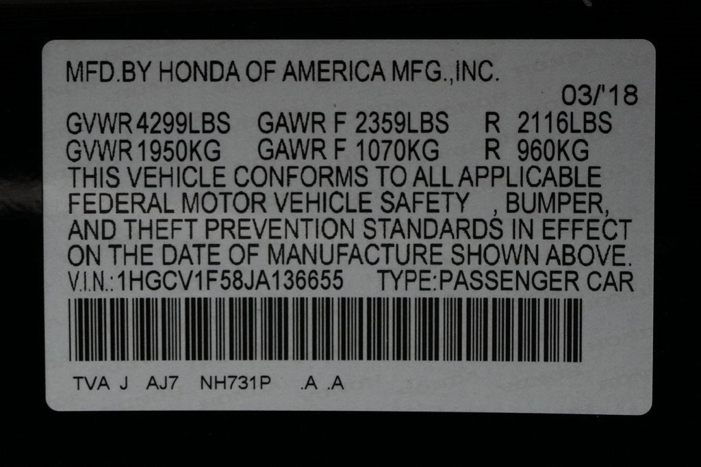 2018 Honda Accord Sedan EX-L