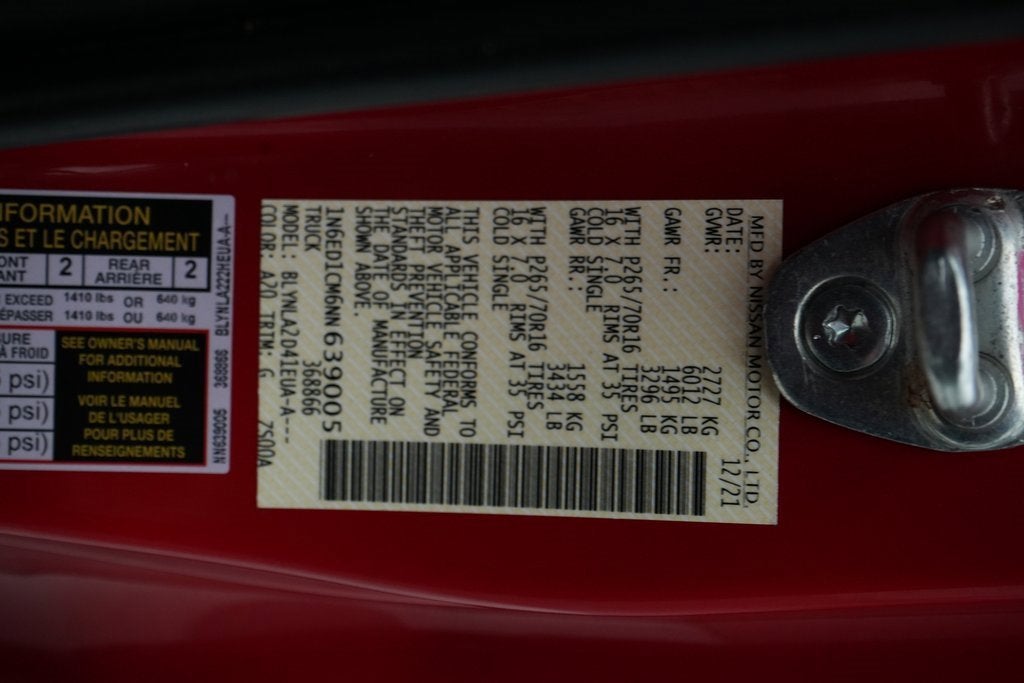 2022 Nissan Frontier S