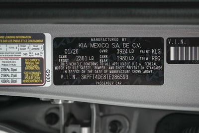2026 Kia K4 LXS