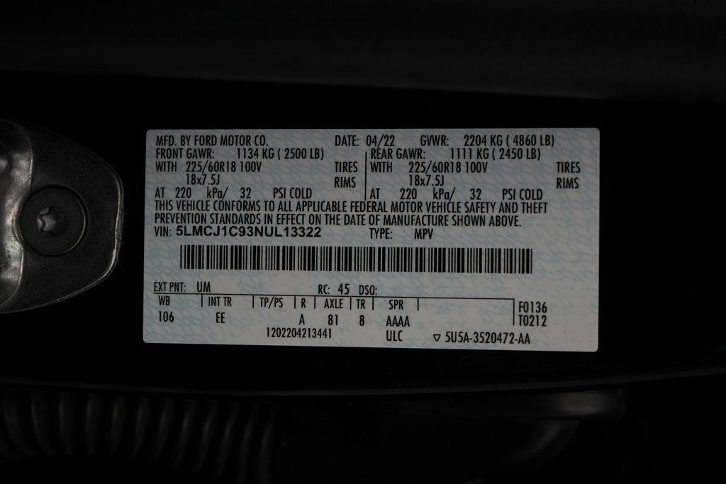 2022 Lincoln Corsair Standard