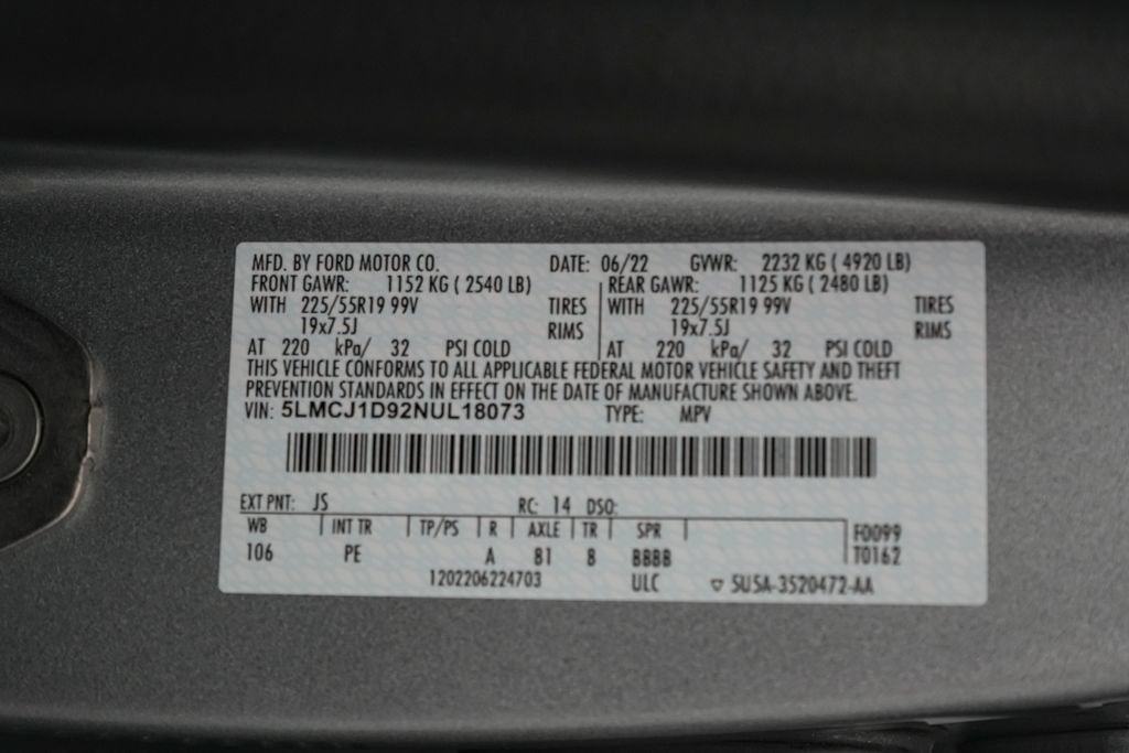 2022 Lincoln Corsair Standard