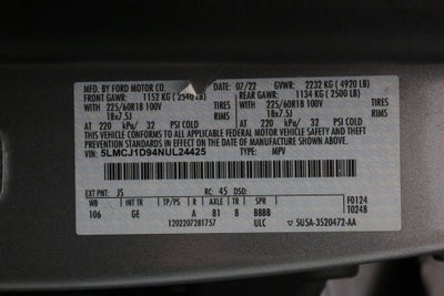 2022 Lincoln Corsair Standard