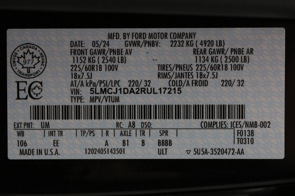 2024 Lincoln Corsair Standard