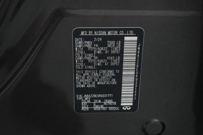 2024 INFINITI QX80 Sensory