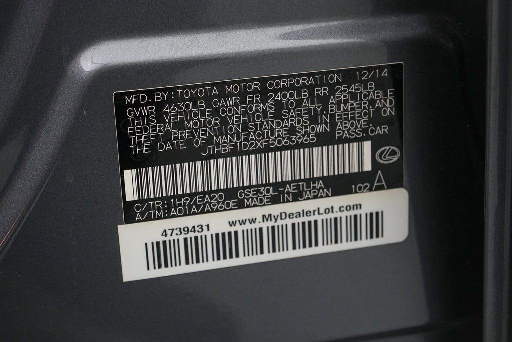 2015 Lexus IS 250 Crafted Line