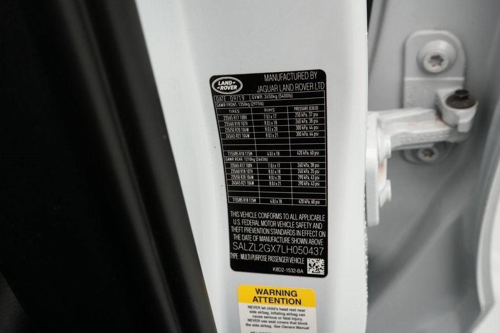 2020 Land Rover Range Rover Evoque R-Dynamic SE